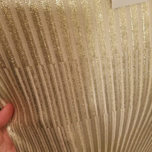 NWT Ivory and Gold Mini Dress - Picture 3 of 6